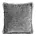 Poszewka na poduszkę 45x45 cm stalowa szenilowa zdobiona futerkiem na brzegach BLANCA 03