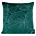 Poszewka na poduszkę 45x45 cm welwetowa kolor ciemnoturkusowy ze złotym motywem liści BLINK 23