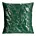 Poszewka na poduszkę 45x45 cm welwetowa ciemnozielona zdobiona lśniącym marmurkowym wzorem DORIS DESIGN 91