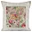 Poszewka na poduszkę 45x45 cm gobelinowa oliwkowo, różowa zdobiona tkanym motywem kwiatowym GOB