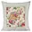 Poszewka na poduszkę 45x45 cm gobelinowa jasnoszara, różowa zdobiona tkanym motywem kwiatowym GOB