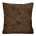 Poszewka na poduszkę 45x45 cm ciemnobrązowa z miękkiego pluszu zdobiona wypukłym wzorem CARO DESIGN 91