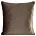 Poszewka na poduszkę 45x45 cm welwetowa, ciemnobrązowa o delikatnym połysku z ozdobną lamówką GAJA 2