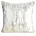 Poszewka na poduszkę 45x45 cm biało, szampańska z przecieranym błyszczącym nadrukiem ELISE