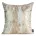Poszewka na poduszkę 45x45 cm welwetowa kolor kremowy zdobiona przecieranym metalicznym nadrukiem SOFI