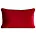 Poduszka 30 x 50 cm welwetowa czerwona z kontrastującą lamówką GAJA 3