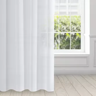 Firana biała z gładkiej etaminy 140x250 cm przelotka ESIM