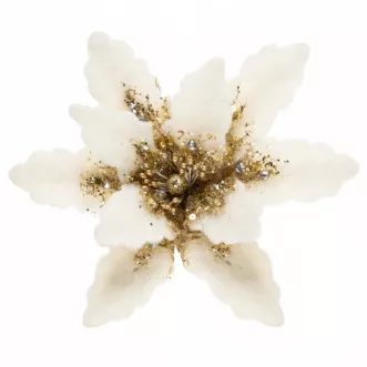 Świąteczny kwiat choinkowy z płatkami z miękkiego futerka