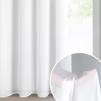 Firana biała matowa z tkaniny szyfonowej 140x250 cm przelotka DEBRA
