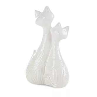 Figurka dekoracyjna uroczych kotków ROMINA z wytłaczanym wzorem