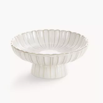 Misa dekoracyjna na stopce AVRIL z przecieranym wzorem w stylu eko