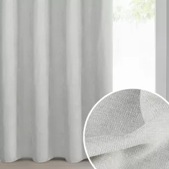 Zasłona platynowa z szenilowej tkaniny o strukturalnym splocie 140x250 cm przelotka - VANI