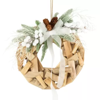 Wianek świąteczny dekoracyjny w stylu boho
