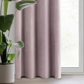 Zasłona welwetowa pudrowy róż 140x250 cm przelotka - ROSA - Design 91