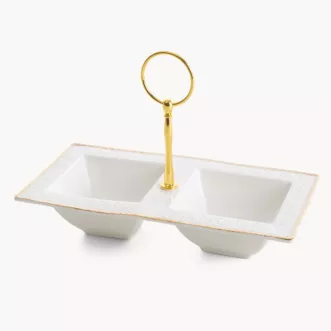 Miseczki ceramiczne zdobione złotymi akcentami OLIVIA  - kolekcja AMAROSA