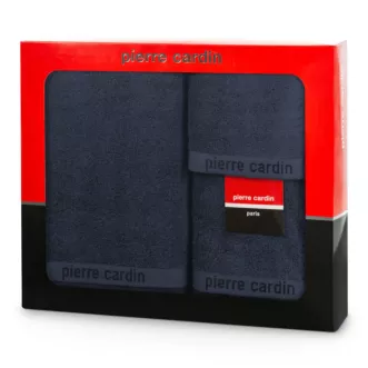 Zestaw ręczników bawełnianych na prezent 3 szt kolor granatowy 430 g/m2 EVI Pierre Cardin