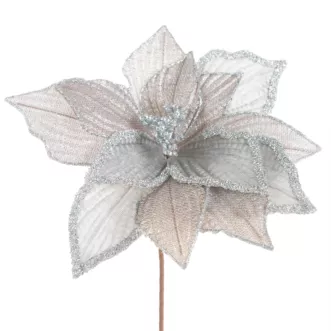 Świąteczny kwiat choinkowy z siateczki