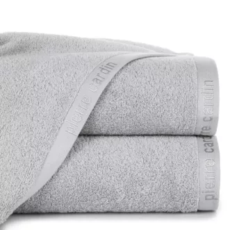 PIERRE CARDIN Ręcznik EVI w kolorze srebrnym, z żakardową bordiurą