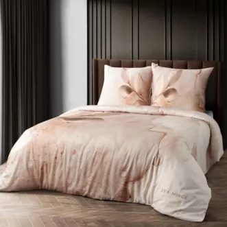 Pościel 160x200 cm z makosatyny bawełnianej kolor beżowy, kremowy z wzorem designerskim ARLO Eva Minge