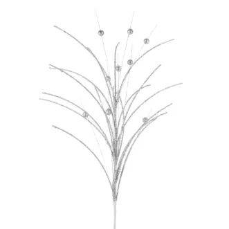 Świąteczna gałązka z dodatkiem ozdobnych kuleczek