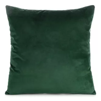 Poszewka na poduszkę 45x45 cm welwetowa, gładka ciemnozielona o delikatnym połysku GAJA 1