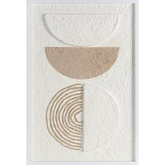 Obraz z wyraźną strukturą w stylu boho oprawiony w ramę