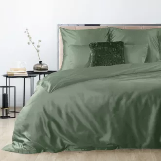 Pościel 140x200 cm komplet 2 częściowy bawełniany kolor szałwiowy Nova 3