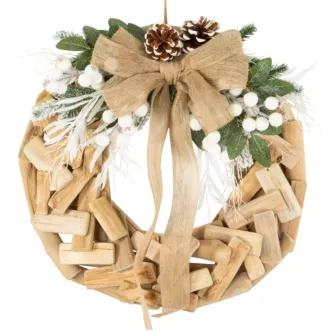 Wianek świąteczny dekoracyjny w stylu boho