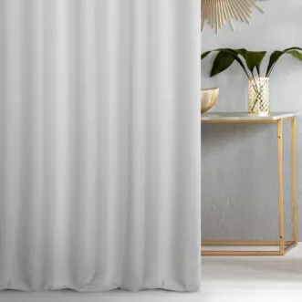 Tkanina zasłonowa gładka z naturalnym splotem z lureksową nicią