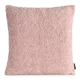 Poszewka na poduszkę 50x50 cm z miękkiej tkaniny barankowej pudrowa BUKLA