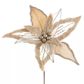 Świąteczny kwiat choinkowy z przyjemnie miękkich tkanin