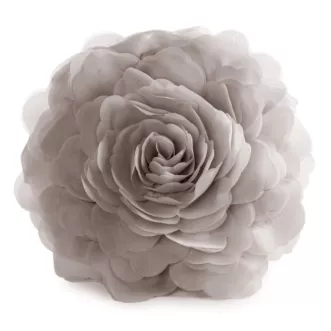 Okrągła poszewka o średnicy 40 cm pudrowa z ozdobnym kwiatem 3D FLORES 6