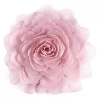 Okrągła poszewka o średnicy 40 cm pudrowa z ozdobnym kwiatem 3D FLORES 6