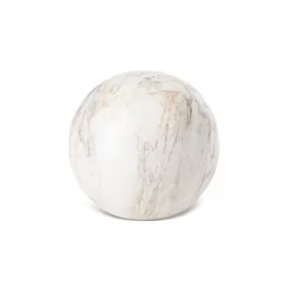 Kula ceramiczna biało-beżowa z efektem przecieranego drzewa średnica 9x9 cm  ASLI
