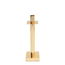 Świecznik metalowy złoty dekoracyjny w minimalistycznym stylu 8x8x26 cm LORI