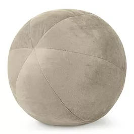Poduszka dekoracyjna w formie kuli średnica 24 cm welwetowa beżowa GAJA