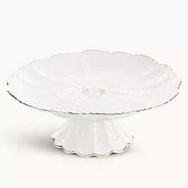 Patera ceramiczna dekoracyjna kremowo-złota średnica 28x11 cm GAIA