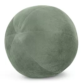 Poduszka dekoracyjna w formie kuli średnica 24 cm welwetowa oliwkowa GAJA