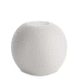Świecznik ceramiczny kremowy z efektem rosy średnica 9x8 cm RISO