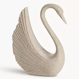 Figurka beżowa łabędź 16x6x20 cm