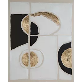Obraz abstrakcja biało, czarny ręcznie malowany na pł&oacute;tnie 80x100 cm