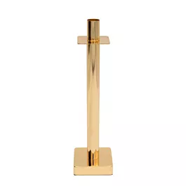 Świecznik metalowy złoty dekoracyjny w minimalistycznym stylu 8x8x31 cm LORI