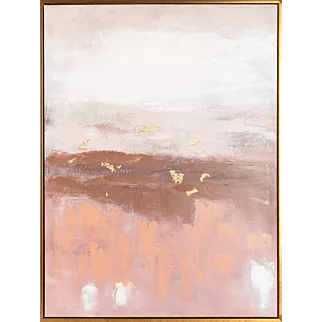 Obraz ILLUSION 2 abstrakcyjny ręcznie malowany na płótnie w złotej ramce