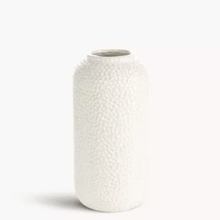 Wazon kremowy z ozdobnym  wzorem 15x15x30 cm ALEX - kolekcja SEA SUMMER