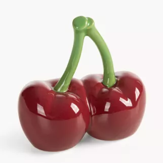 Figurka dekoracyjna czerwono, zielona wiśnia 12x7x12 cm SIMON