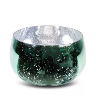 Misa MOLLY ze szkła artystycznego zielono-srebrna
