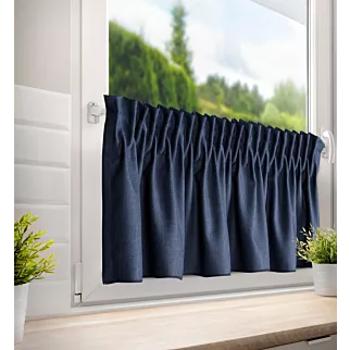 Zazdrostka granatowa z tkaniny o płóciennym splocie 140x45 cm taśma LENA