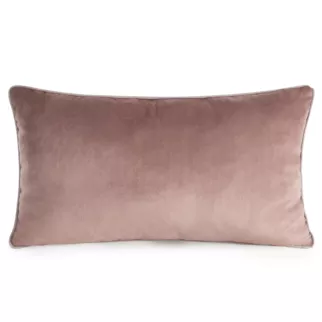 Poduszka 30 x 50 cm welwetowa ciemnoróżowa z kontrastującą lamówką GAJA 3