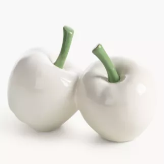 Figurka dekoracyjna kremowo, zielona wiśnia 18x10x13 cm SIMON