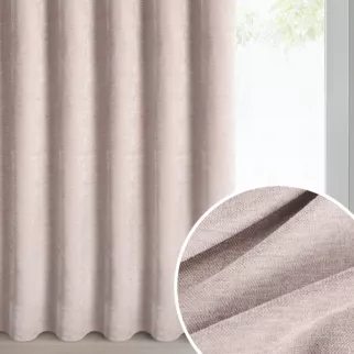 Zasłona różowa o szenilowej strukturze 140x270 cm taśma - NILO